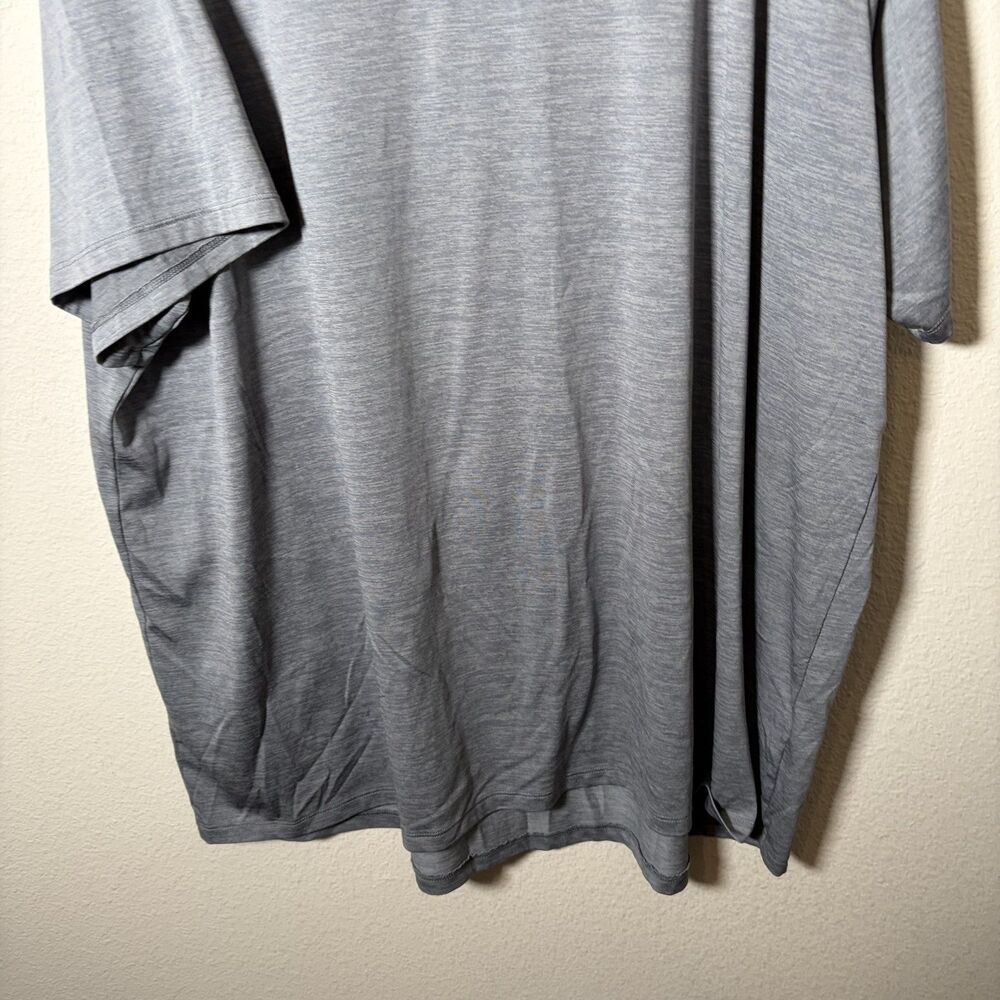 Under Armour T-Shirt Men's 4XL Tall The Tech Tee Gray Short Sleeve V-Neck - Picture 4 of 7